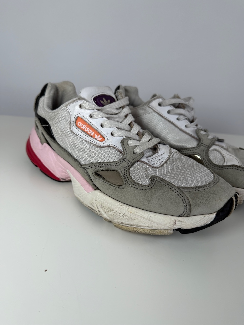 adidas Women’s Gray, White & Pink Retro Runner Sneakers